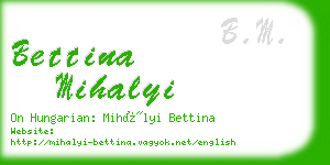 bettina mihalyi business card
